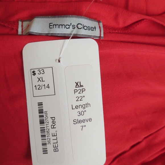 Emma's closet women's red long sleeve  blouse XL - Picture 5 of 6
